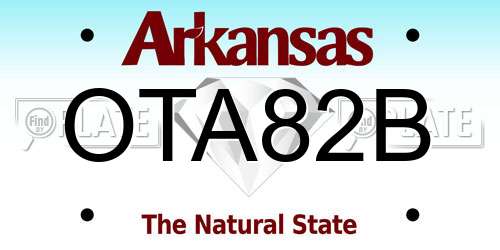 OTA82B Arkansas License Plate