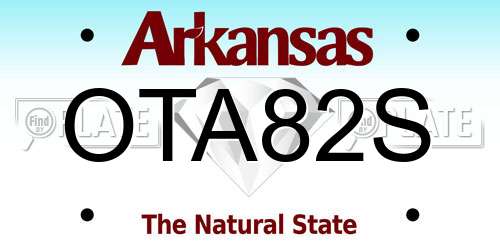 OTA82S Arkansas License Plate