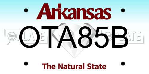 OTA85B Arkansas License Plate