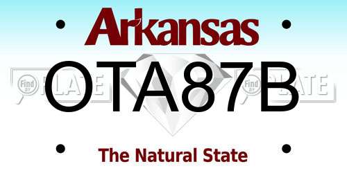 OTA87B Arkansas License Plate