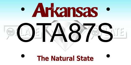 OTA87S Arkansas License Plate