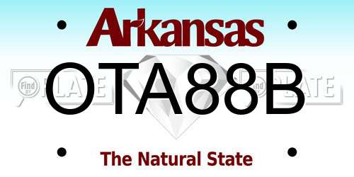 OTA88B Arkansas License Plate