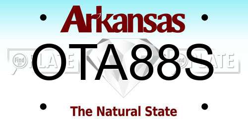 OTA88S Arkansas License Plate