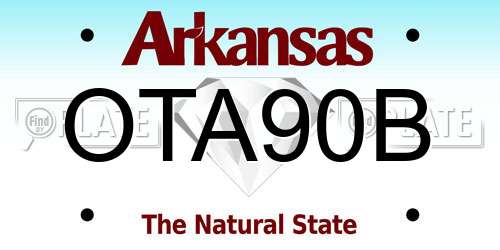OTA90B Arkansas License Plate