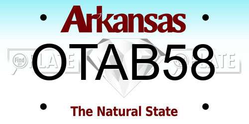OTAB58 Arkansas License Plate