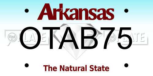 OTAB75 Arkansas License Plate