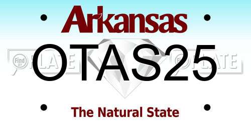OTAS25 Arkansas License Plate
