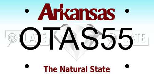 OTAS55 Arkansas License Plate