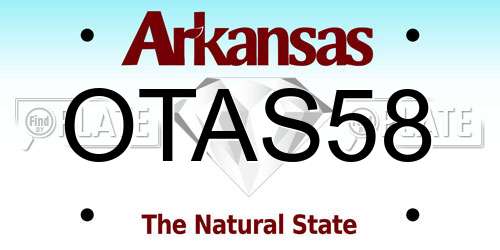 OTAS58 Arkansas License Plate