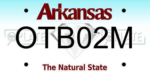OTB02M Arkansas License Plate