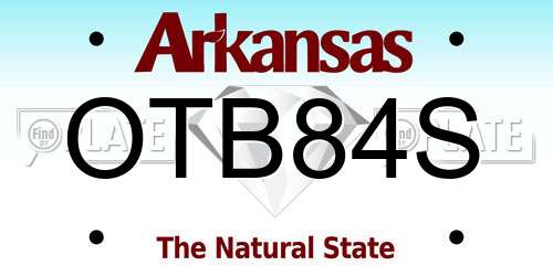 OTB84S Arkansas License Plate