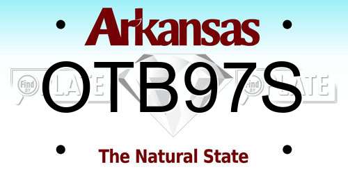 OTB97S Arkansas License Plate