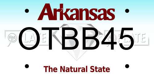 OTBB45 Arkansas License Plate