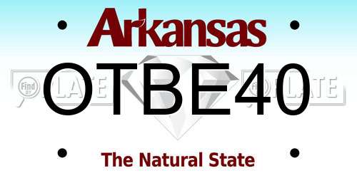 OTBE40 Arkansas License Plate