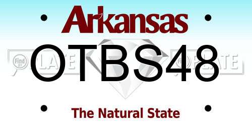 OTBS48 Arkansas License Plate