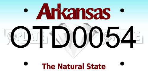 OTD0054 Arkansas License Plate