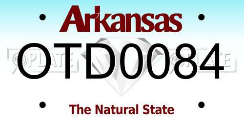 OTD0084 Arkansas License Plate