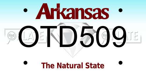 OTD509 Arkansas License Plate