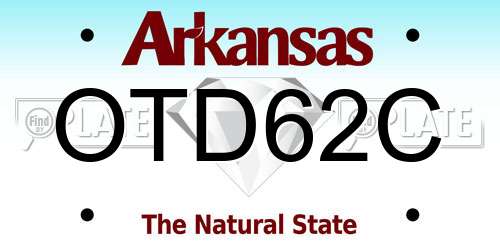 OTD62C Arkansas License Plate