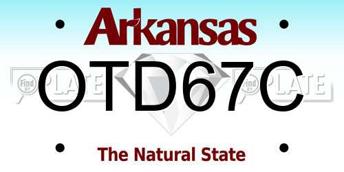 OTD67C Arkansas License Plate