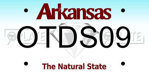 OTDS09 Arkansas License Plate