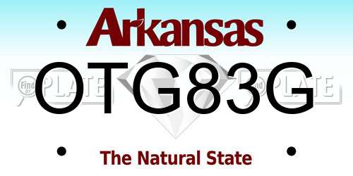 OTG83G Arkansas License Plate
