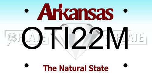 OTI22M Arkansas License Plate