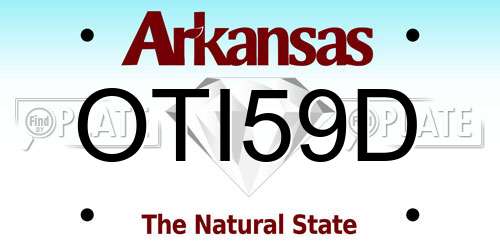 OTI59D Arkansas License Plate