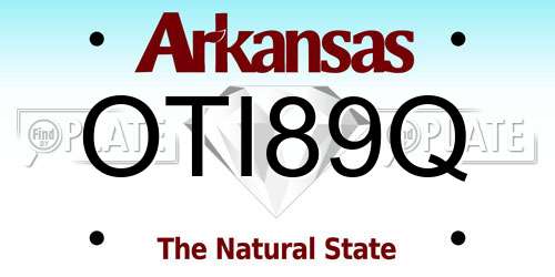 OTI89Q Arkansas License Plate