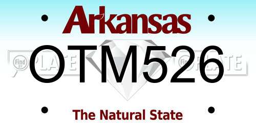 OTM526 Arkansas License Plate