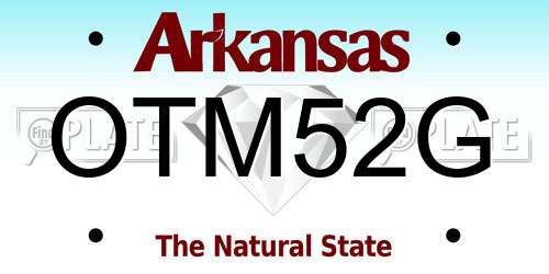 OTM52G Arkansas License Plate