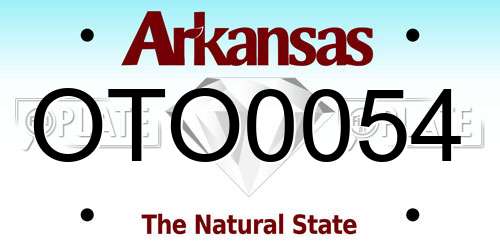 OTO0054 Arkansas License Plate