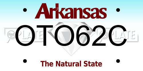 OTO62C Arkansas License Plate