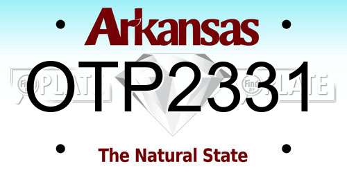 OTP2331 Arkansas License Plate