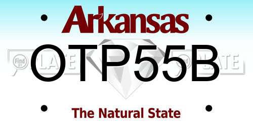 OTP55B Arkansas License Plate