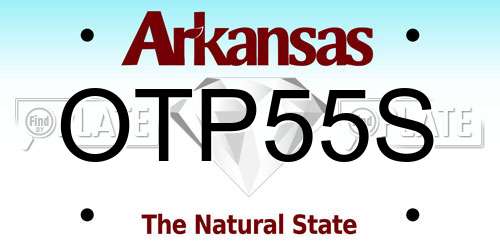 OTP55S Arkansas License Plate