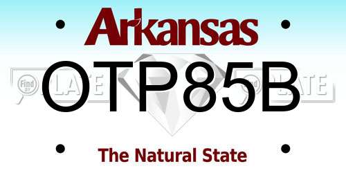 OTP85B Arkansas License Plate