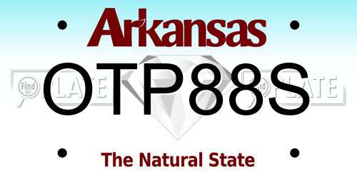 OTP88S Arkansas License Plate