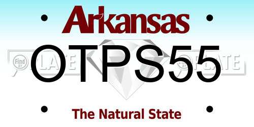 OTPS55 Arkansas License Plate
