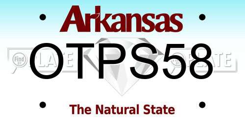 OTPS58 Arkansas License Plate