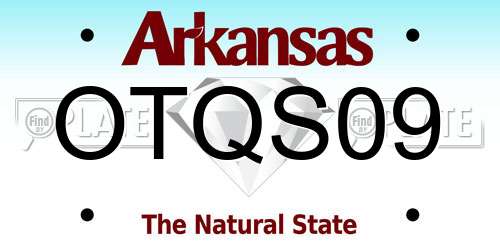 OTQS09 Arkansas License Plate