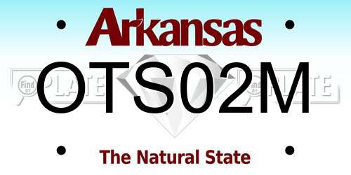 OTS02M Arkansas License Plate