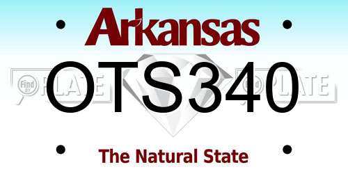 OTS340 Arkansas License Plate