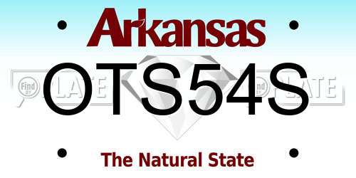 OTS54S Arkansas License Plate