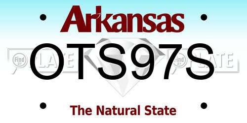 OTS97S Arkansas License Plate