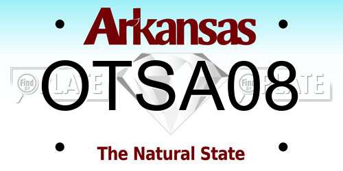 OTSA08 Arkansas License Plate