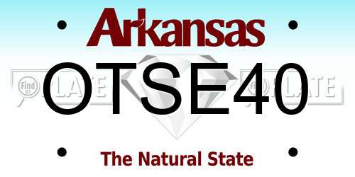 OTSE40 Arkansas License Plate