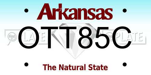 OTT85C Arkansas License Plate