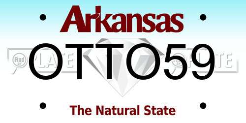 OTTO59 Arkansas License Plate
