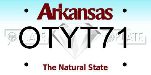 OTYT71 Arkansas License Plate